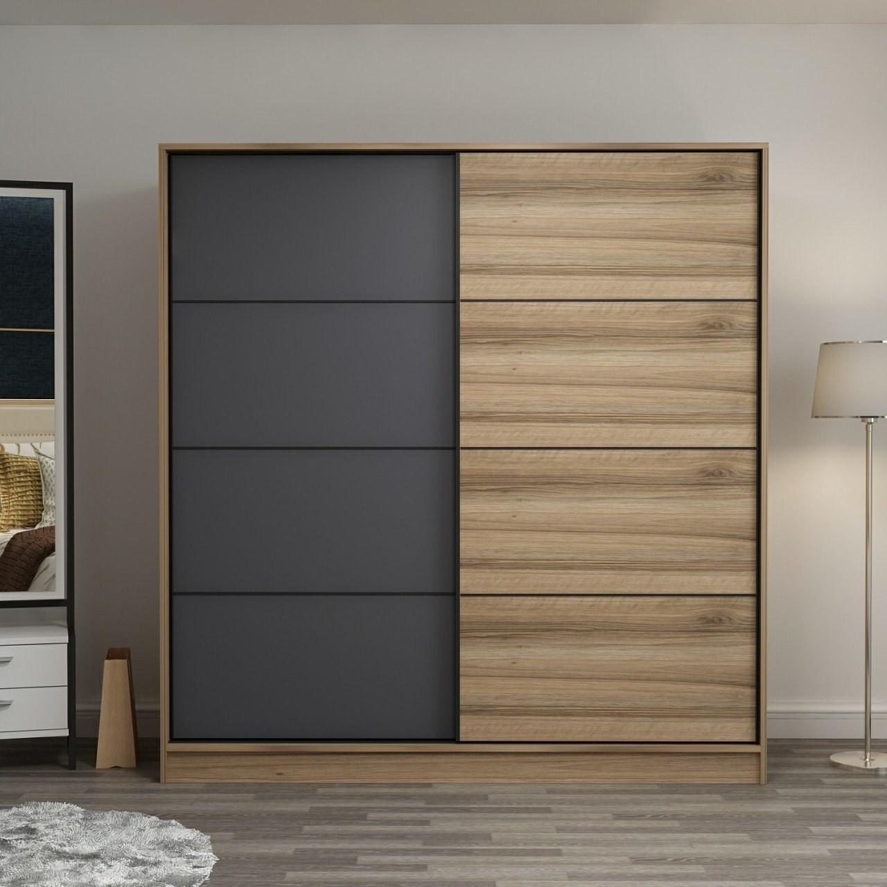 Hanah home Ormar Kale 220x210x52cm Bež-Antracit