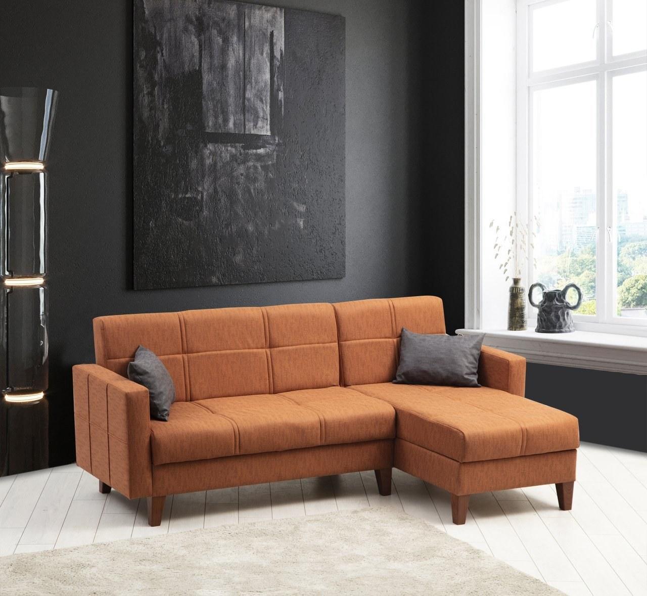 Atelier del Sofa Ugaona garnitura Polya 216x86x130cm Bronzana