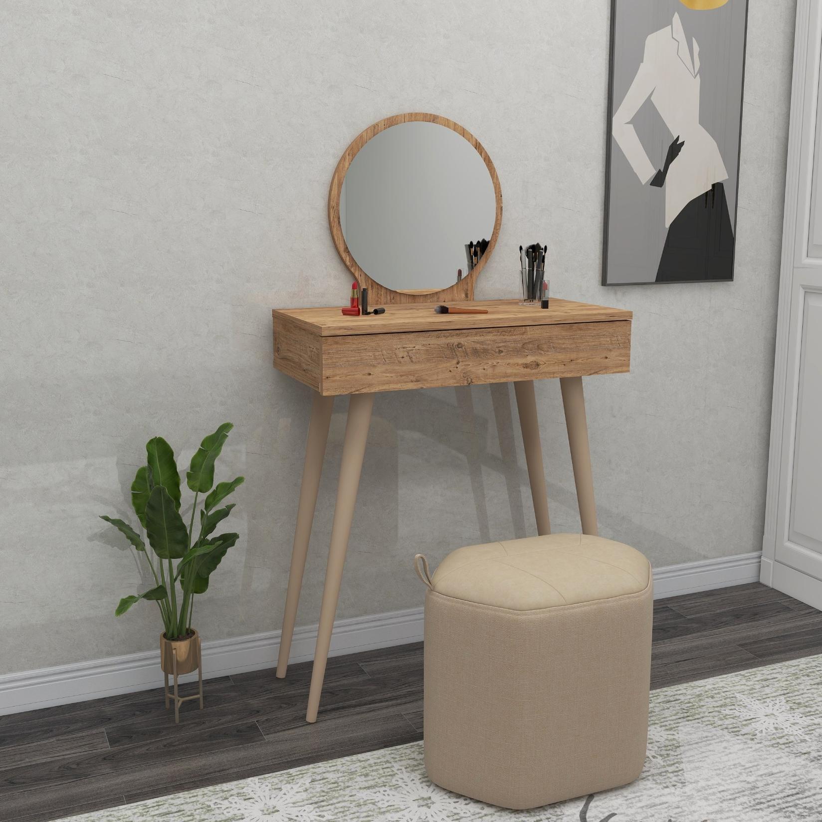 Hanah Home Sto za šminkanje 72x129,2x35cm Bež