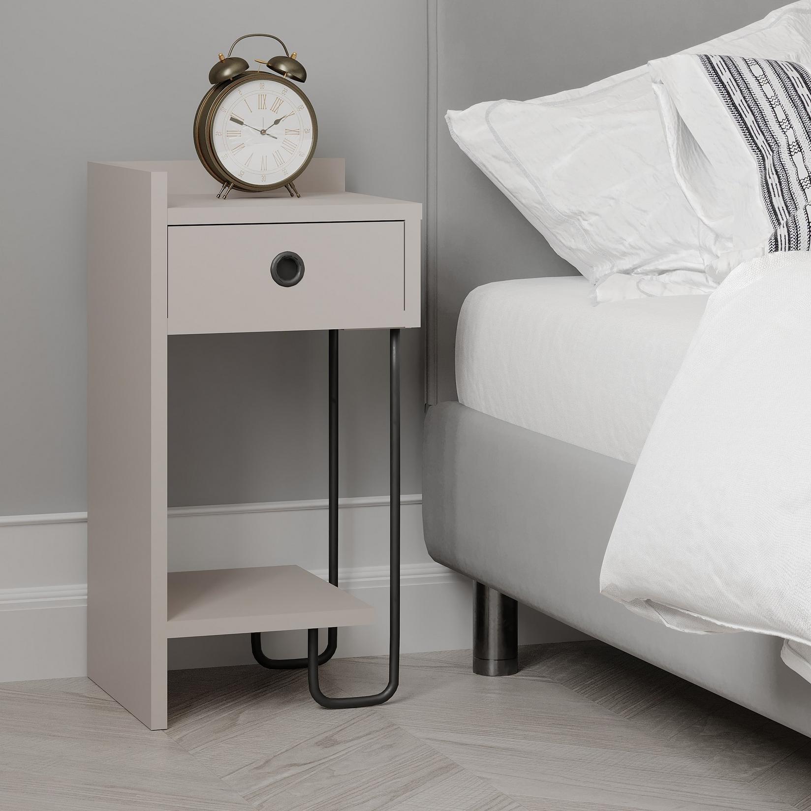 Hanah Home Noćni ormarić Sirius 32x61x30cm Krem