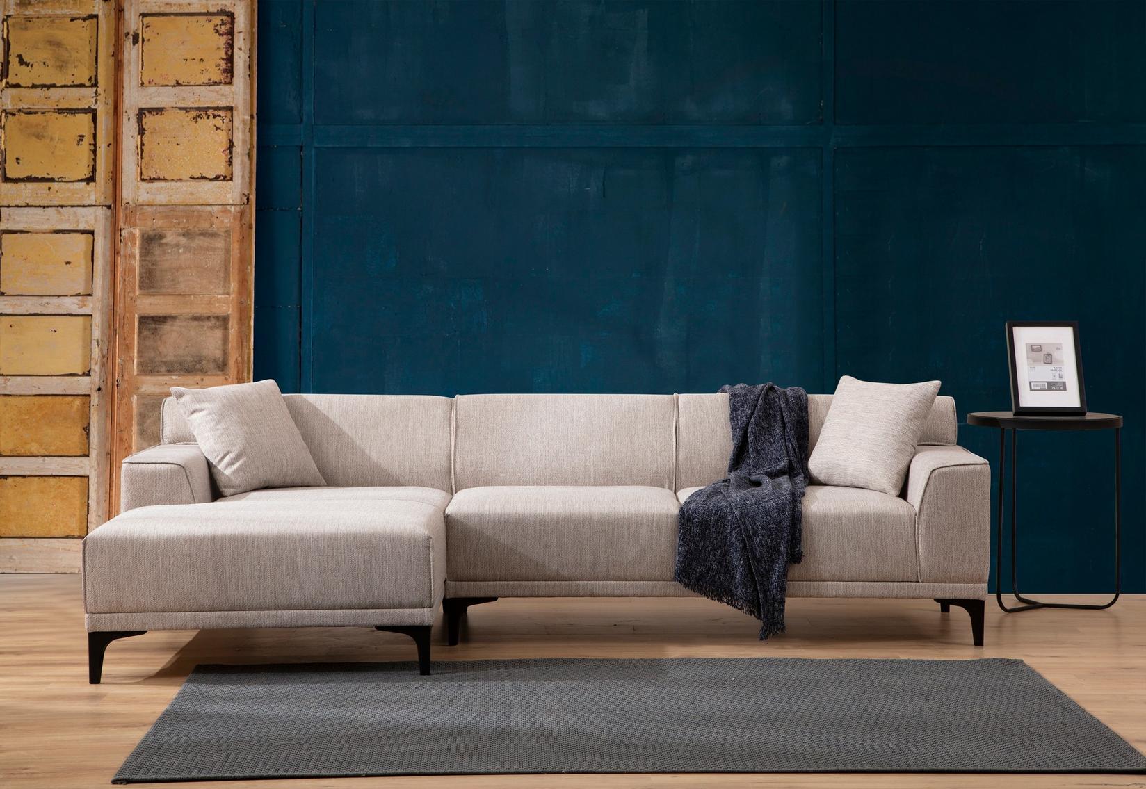 Atelier del Sofa Ugaona garnitura Petra L 145x69x87cm Bijela