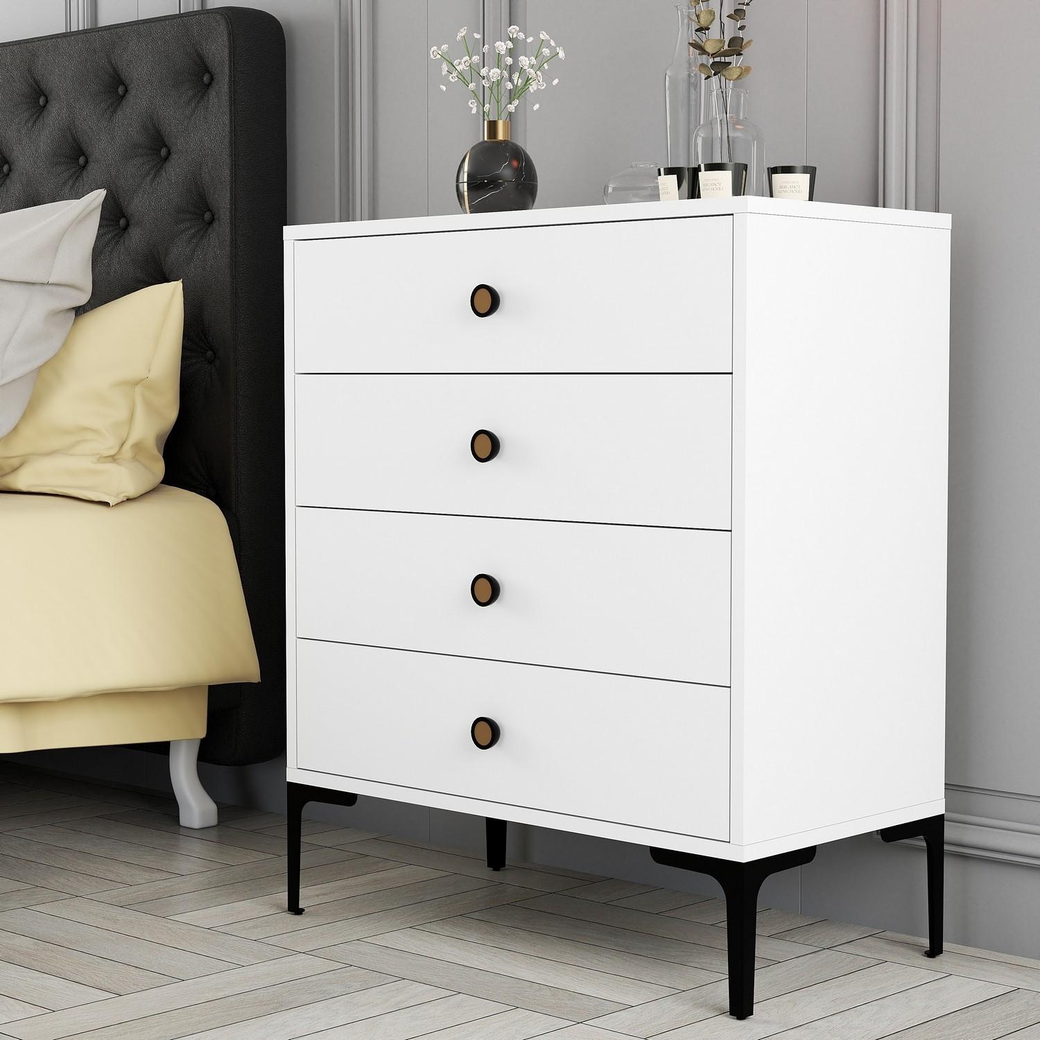 Hanah Home Komoda Lizbon 542 76x90,7x40cm Bijela