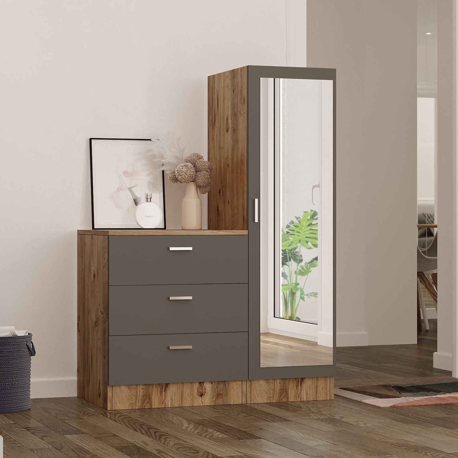 Hanah Home Komoda 60​x72x45cm Bež-Antracit
