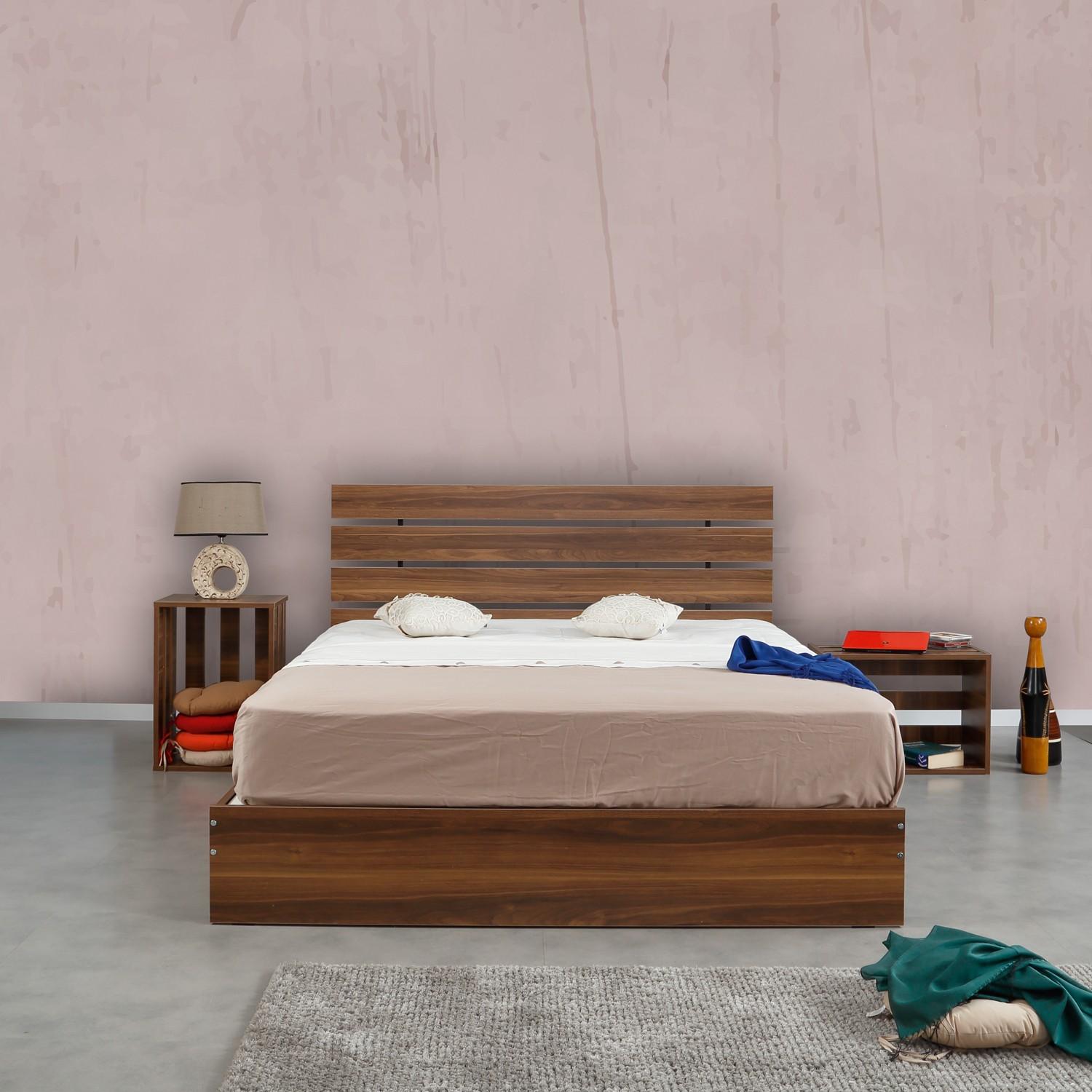 Hanah Home Bračni krevet Fuga 160, 165x100x205 cm, Crni