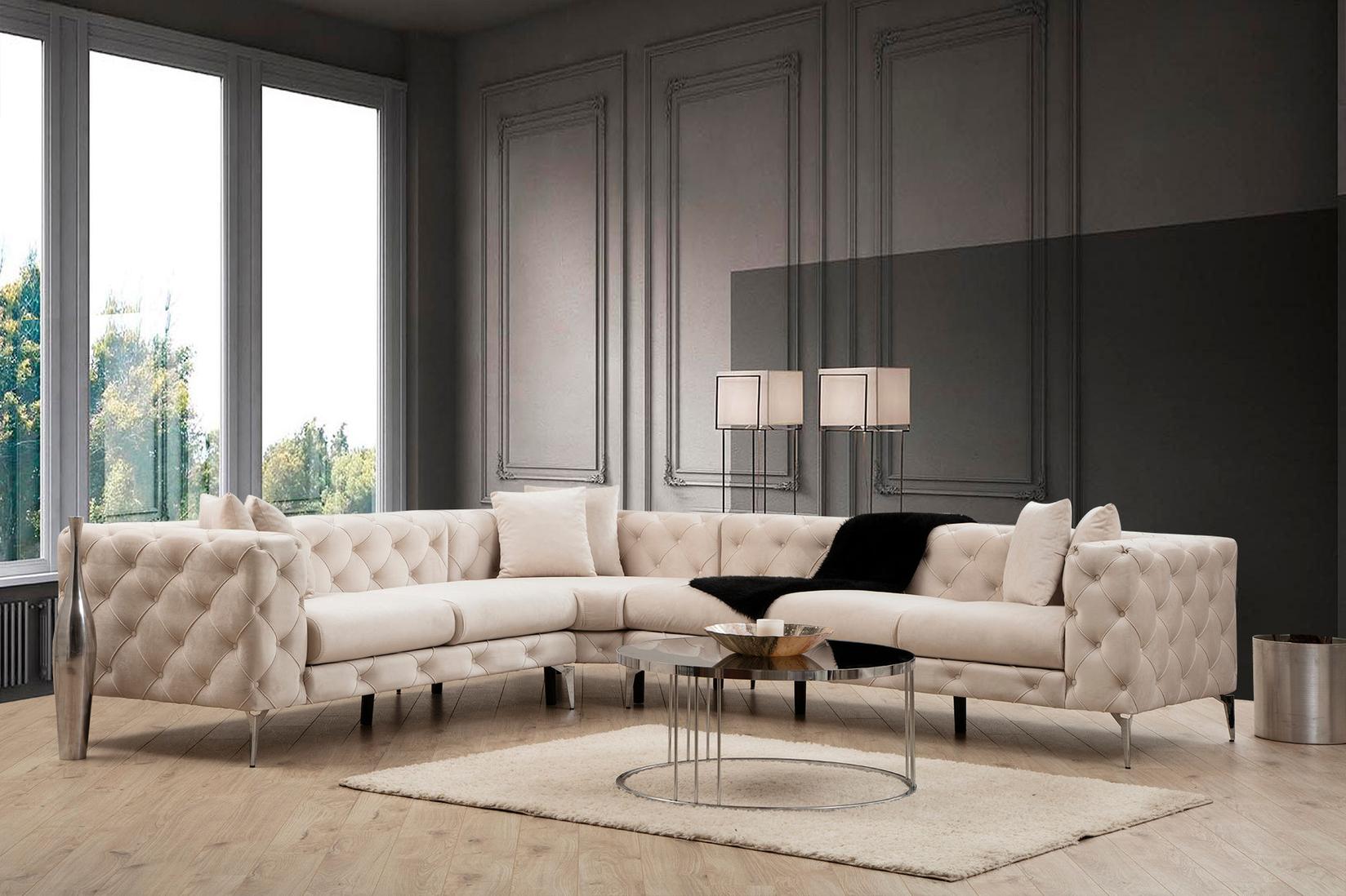 Atelier del Sofa Ugaona garnitura Como 310x70x270cm Bež