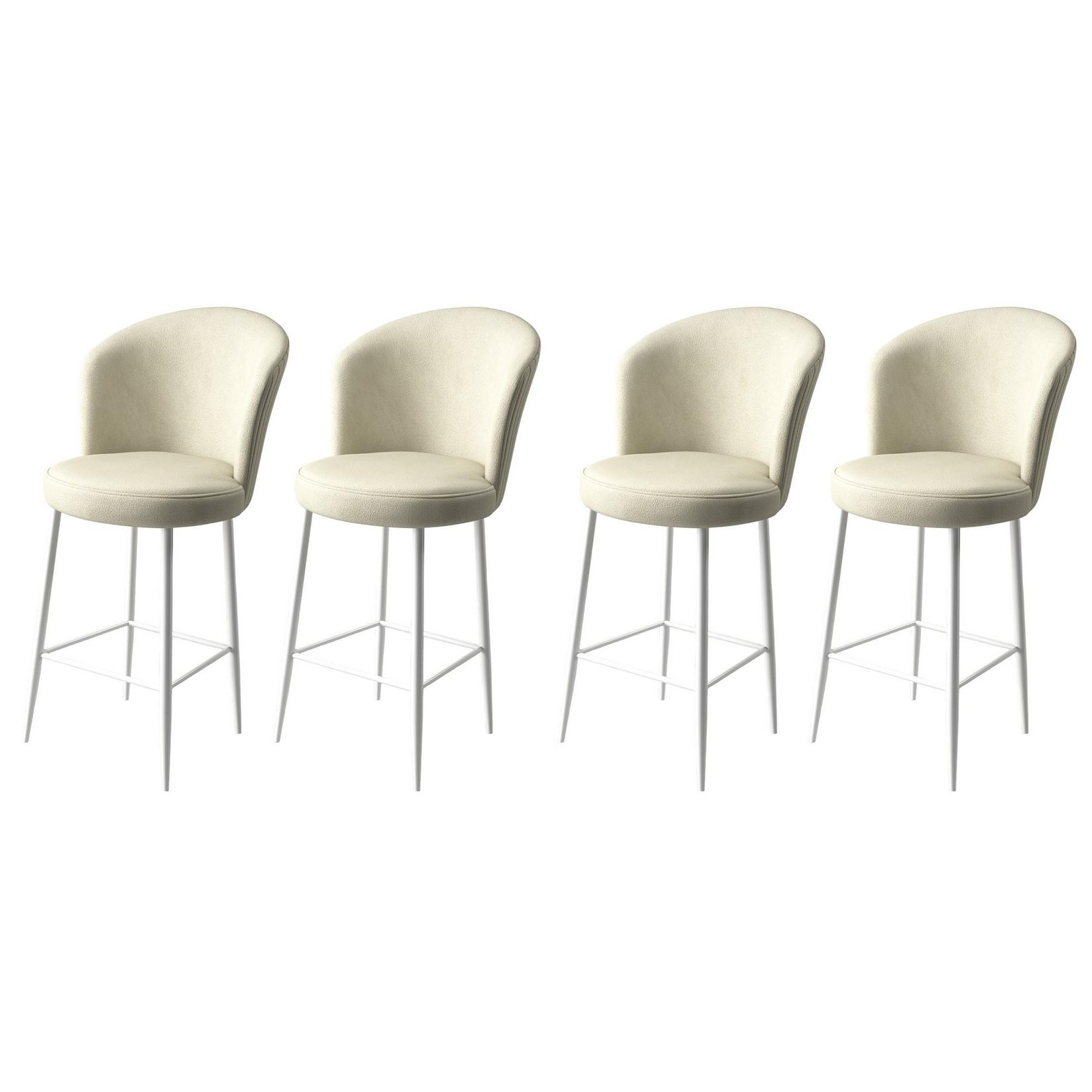 Hanah Home Set 4 barske stolice Alte Krem-Bijeli