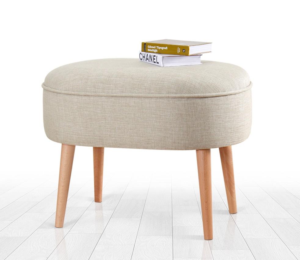 Atelier del Sofa Tabure 63x47x44cm, Krem
