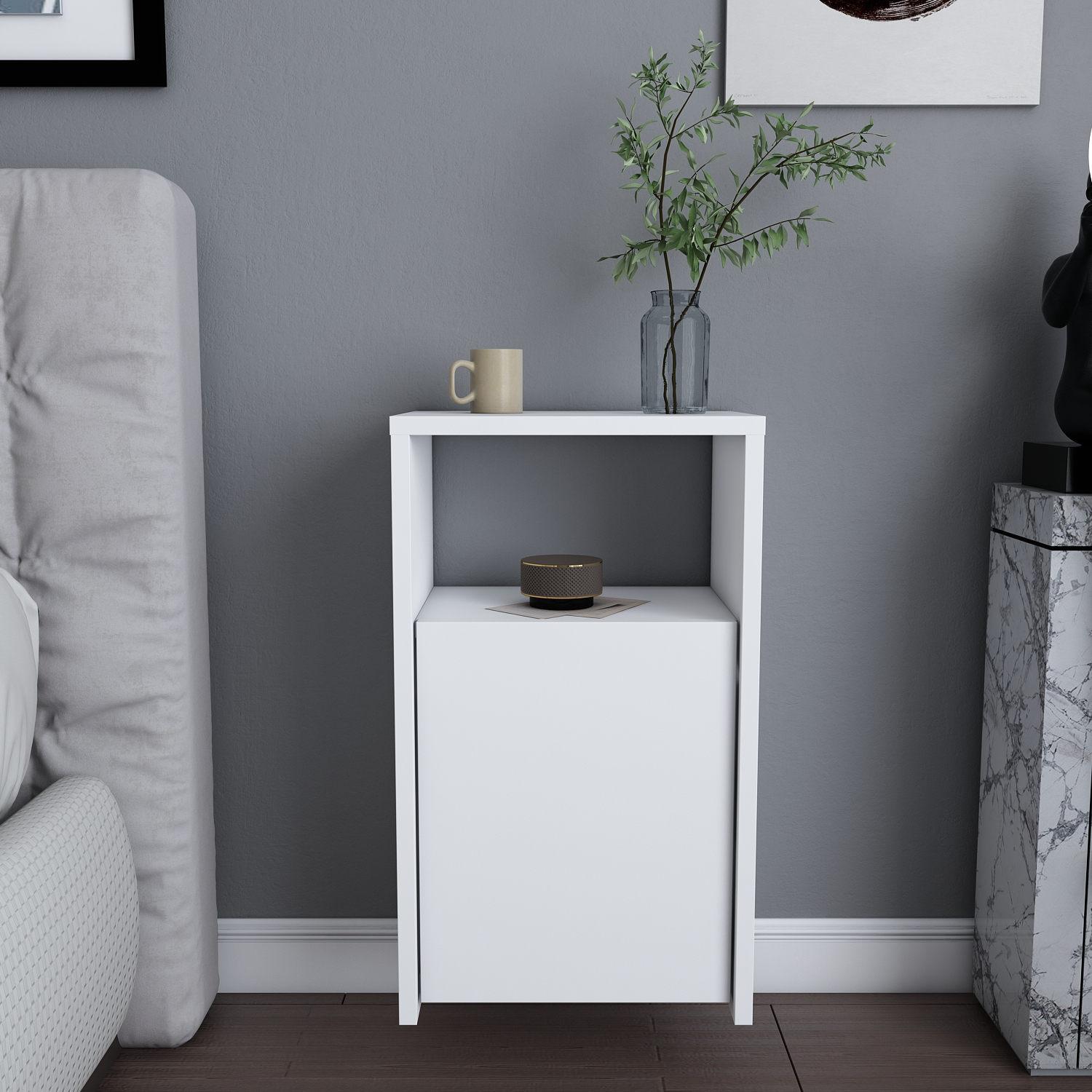 Hanah Home Noćni ormarić Carlin 36x61,4x25,3cm Bijeli