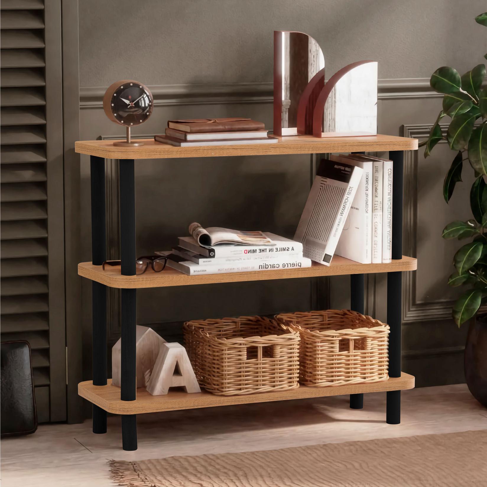 Hanah Home Polica 80x75x28cm Crno-Bež