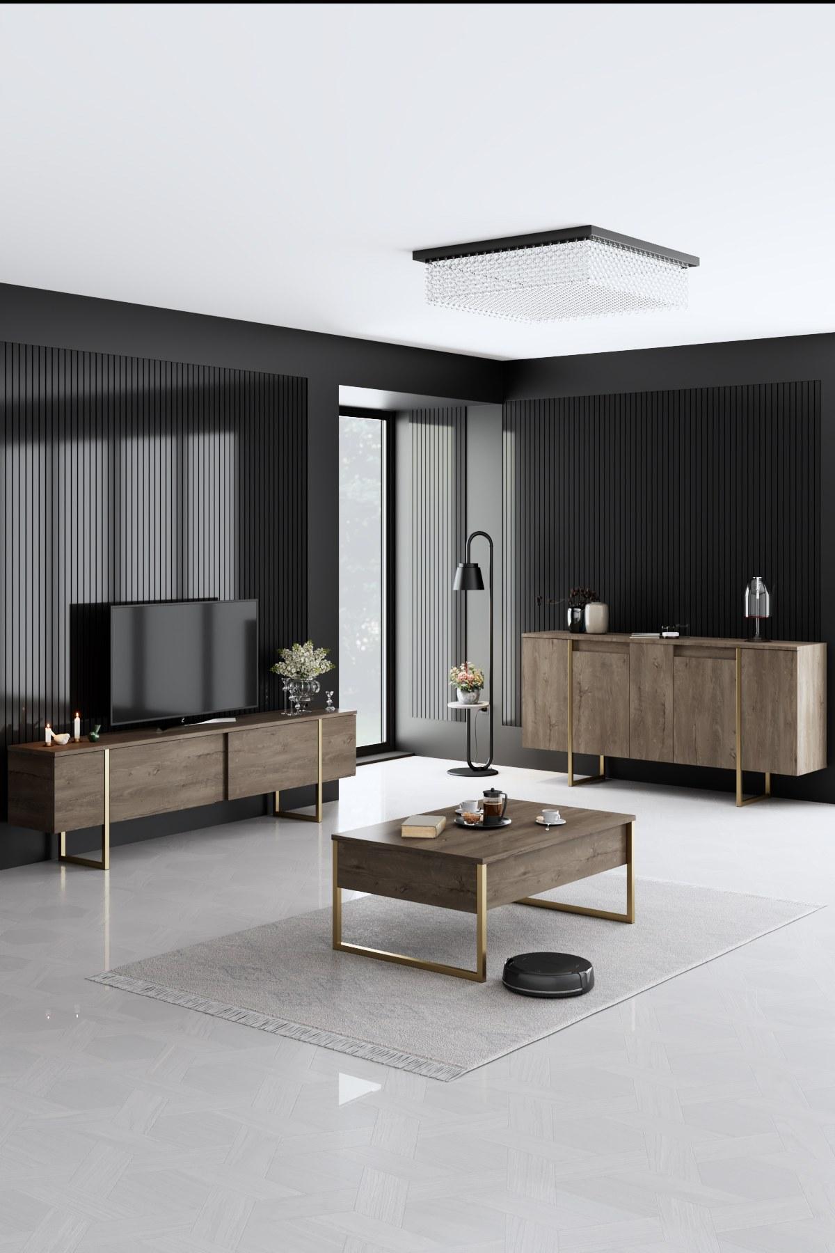 Hanah Home Set TV Komoda i klub sto Orah