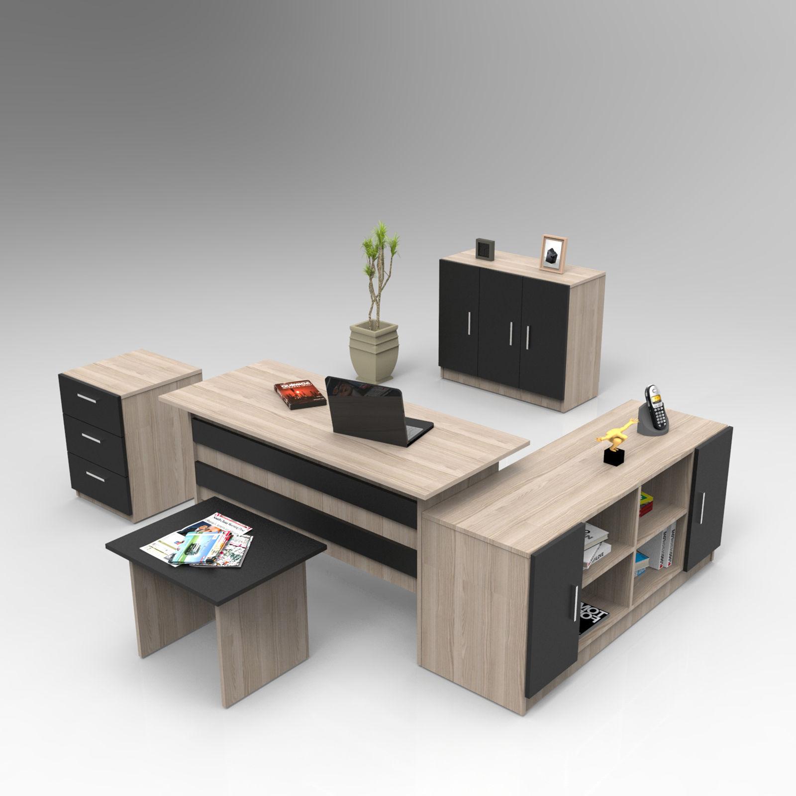 Hanah Home Kancelarijski set Hrast-Crni