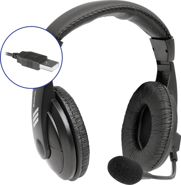 Defender Slušalice Gryphon 750U USB, black, cable 1.8m