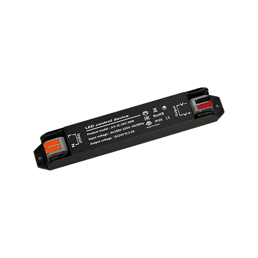 E-LIGHT Transformator Slim SL-36W, 24V, Crni