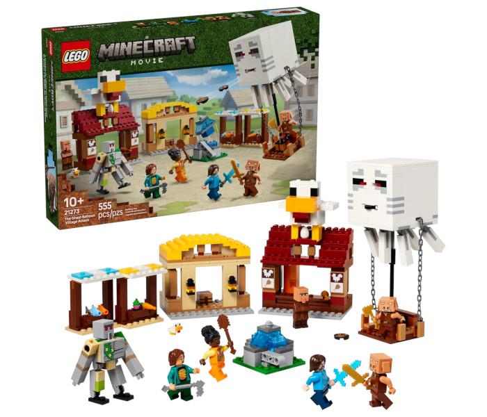 Igračka Lego kocke Minecraft The Ghast Balloon Village Attack 10+
