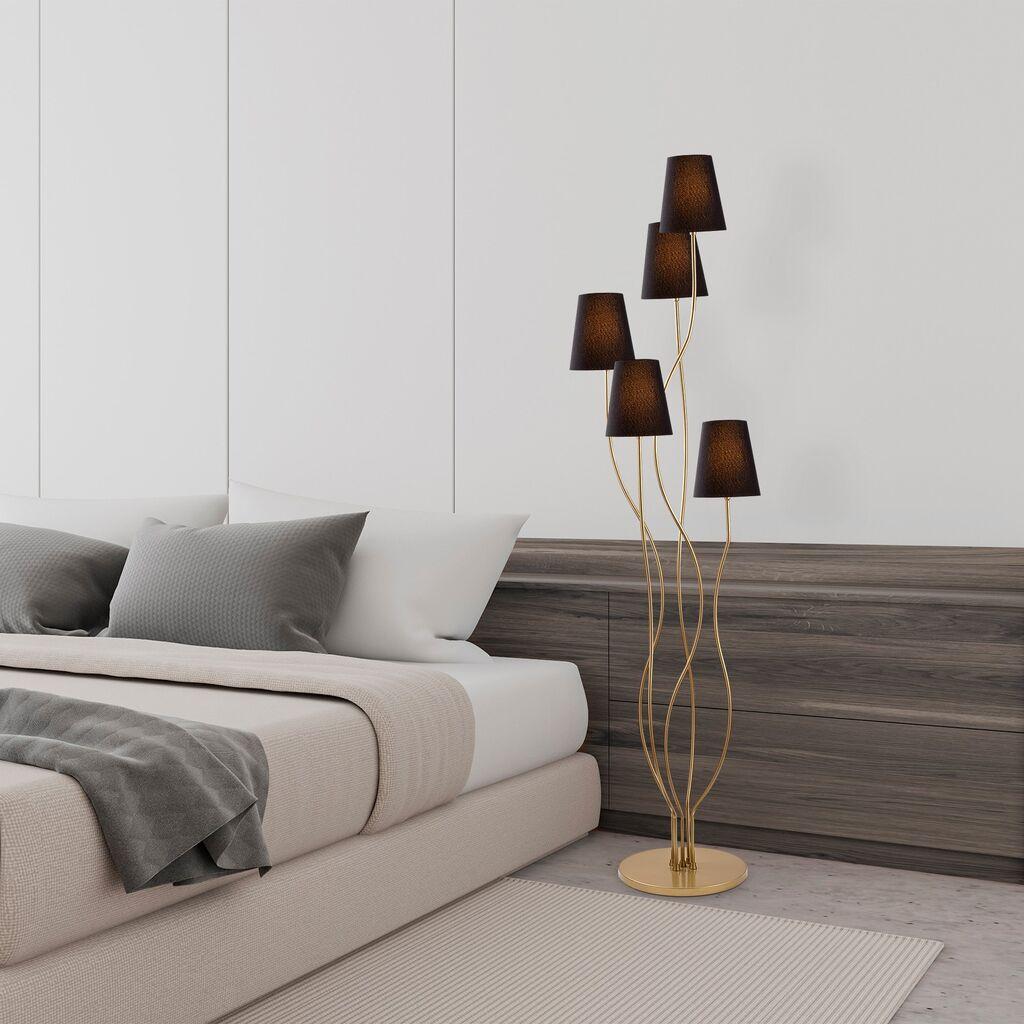 Opviq Podna lampa Bonibon-13242, 44 x 44 x 160 cm 5 x E14, zlatna