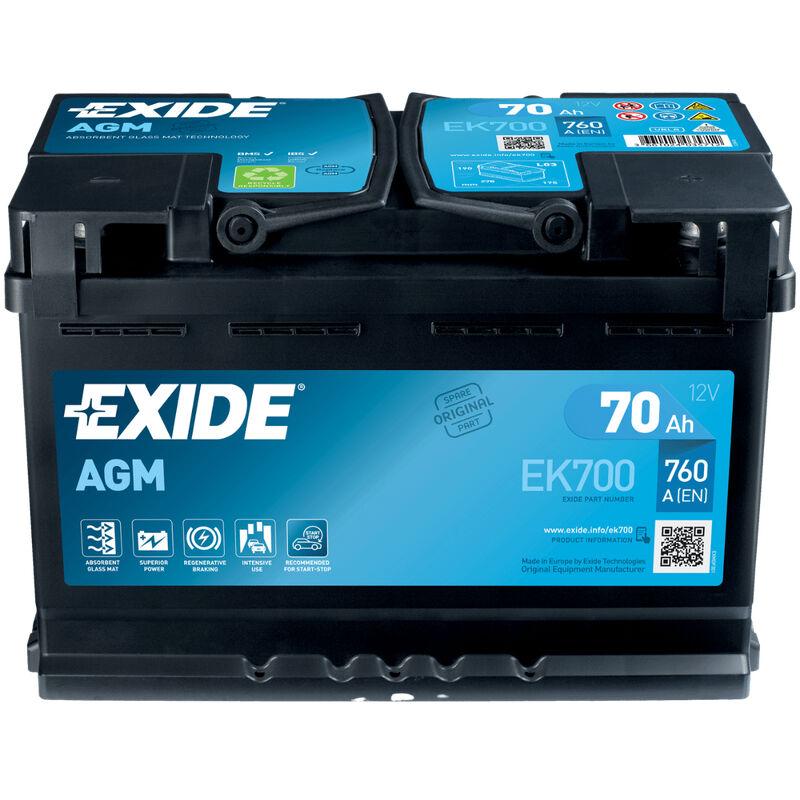 12V/70Ah+D EXIDE AGM (760A)