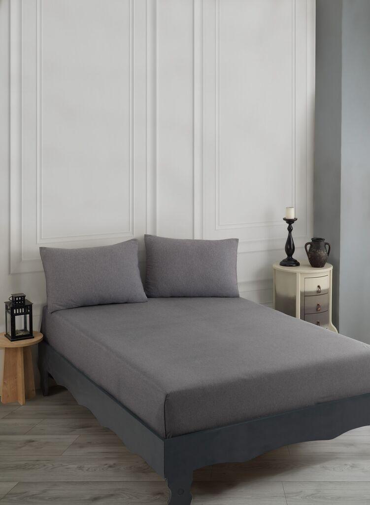 L'essentiel Maison Set posteljine i 2 jastučnice Road Potlu, 160x200+20 cm, Crna