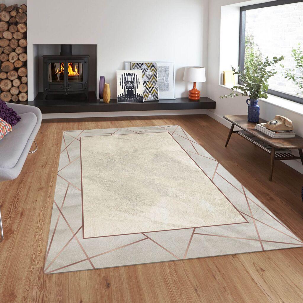 Conceptum Hypnose tepih Cg44, pravougaoni, 100 x 140 cm, krem-siva