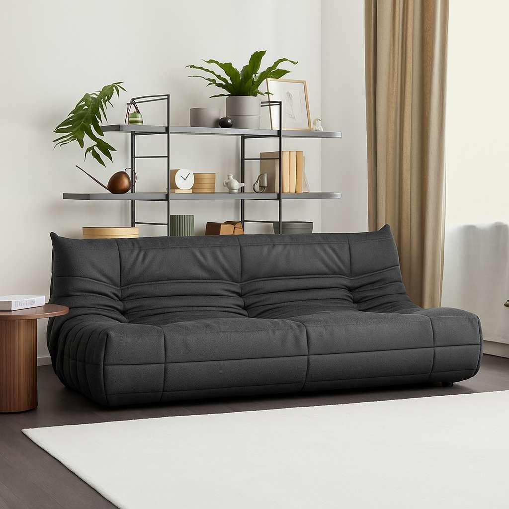 Atelier del Sofa Trosed Bocek, 210x100x80cm, Tamno siva