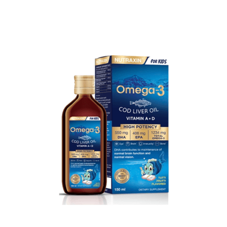 Nutraxin Kids Omega3 Cod Liver Oil 150Ml