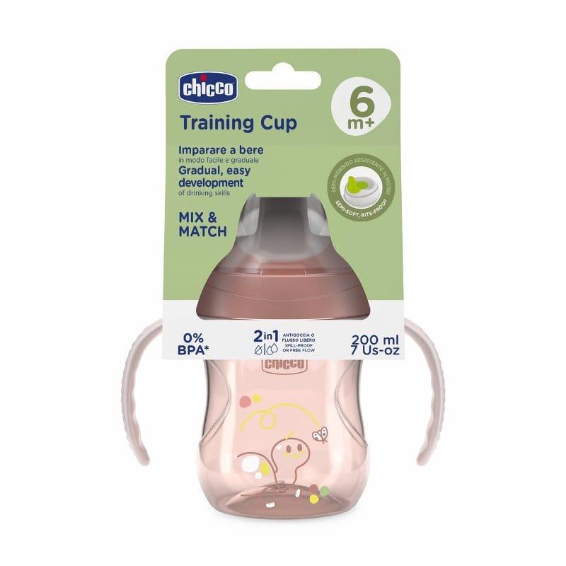 Chicco Čaša Training, 6m+, 200 ml, Roze