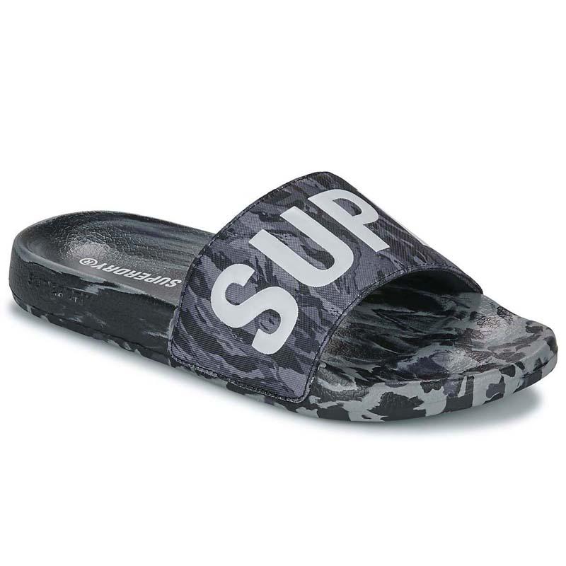 Superdry muške papuče za bazen Core Camo, sive