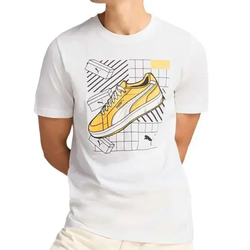 PUMA muška majica s grafičkim uzorkom, bijela