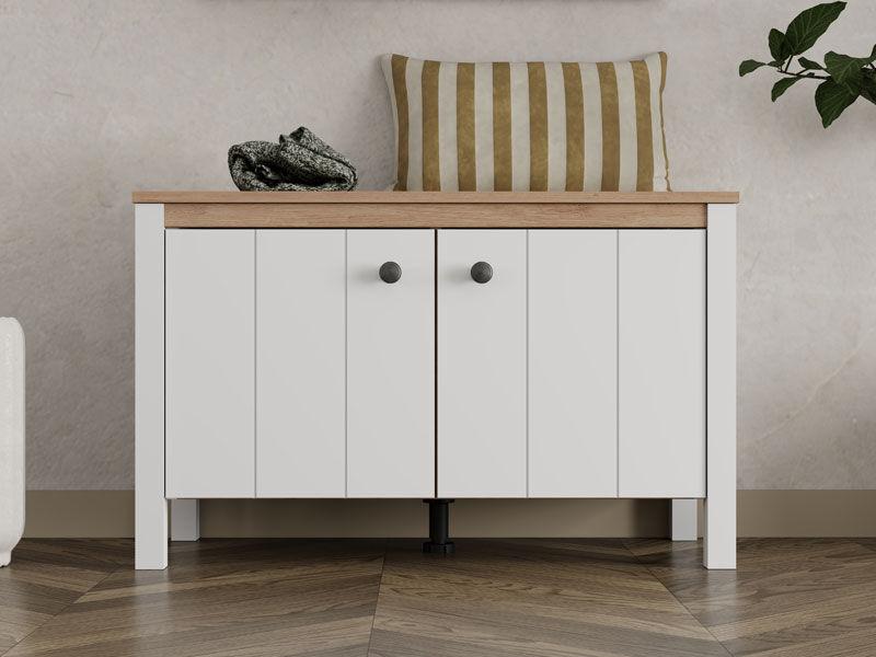 Element predsoblja Bedford Kom Ob Ah Bemf Ahf Fsc Mix, 85.5x40x53.5 cm, Orah-bijeli