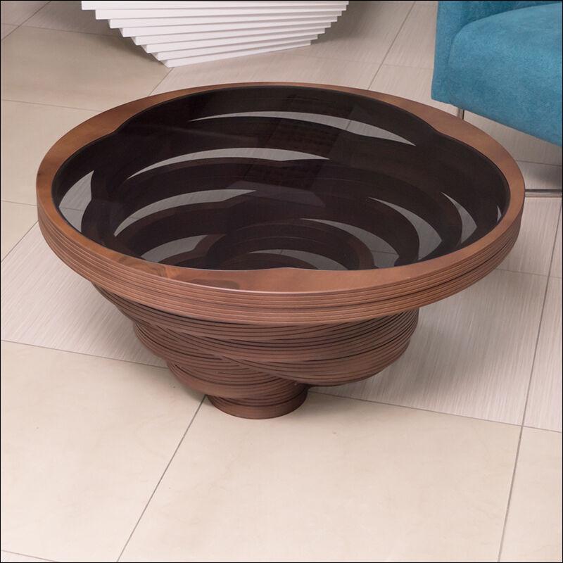 Klub sto Lara 90x90x42 cm, Tamni orah