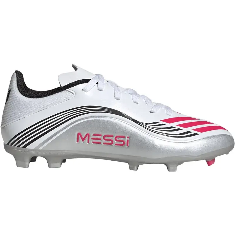 Adidas kopačke za dječake F50 Messi League Fg/Mg J, bijelo-srebrne