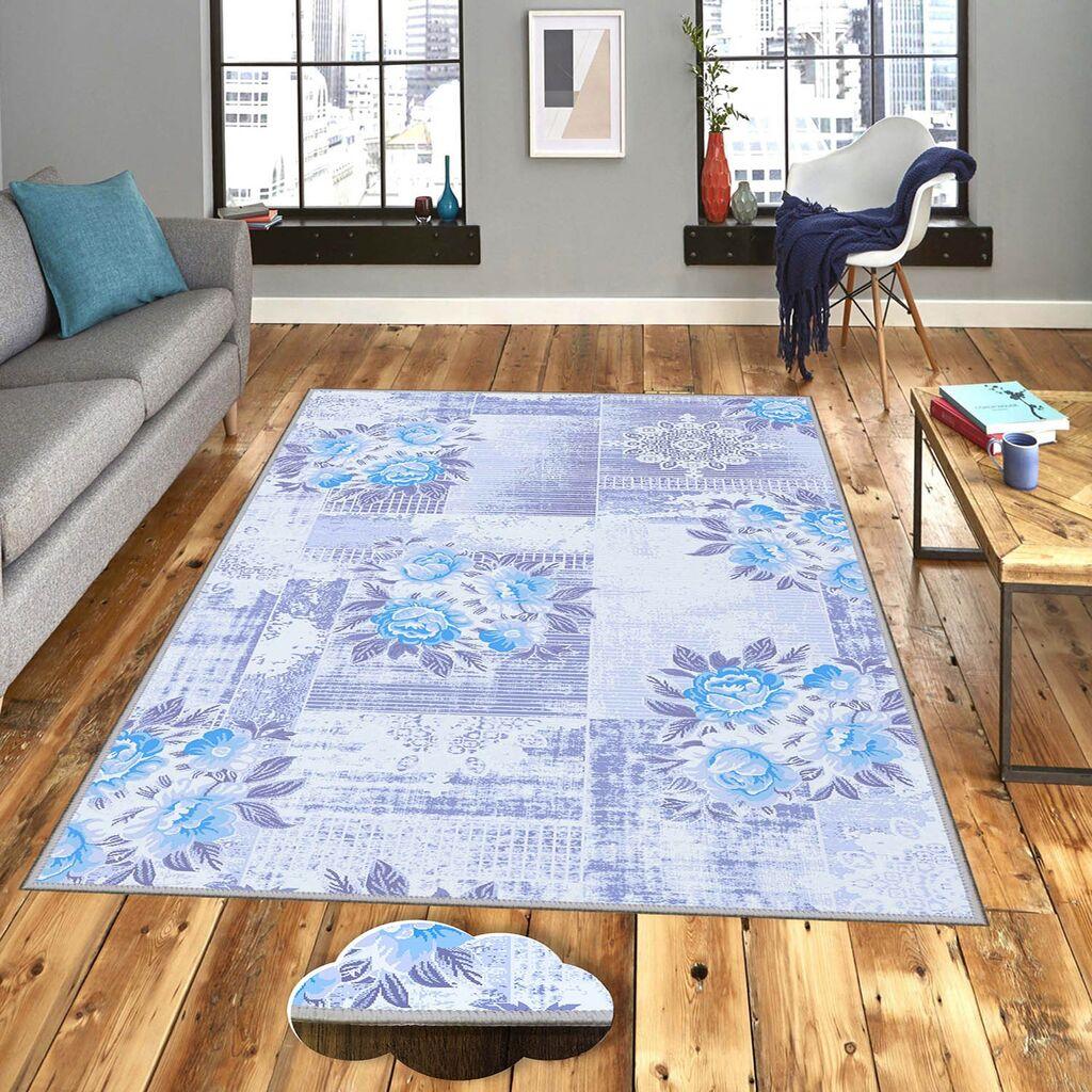 Conceptum Hypnose tepih Eexfab953-1, pravokutni, 100 x 150 cm, svijetloplava