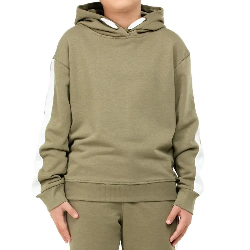 Dukserica za dječake s istočnim izgledom, maslinasta