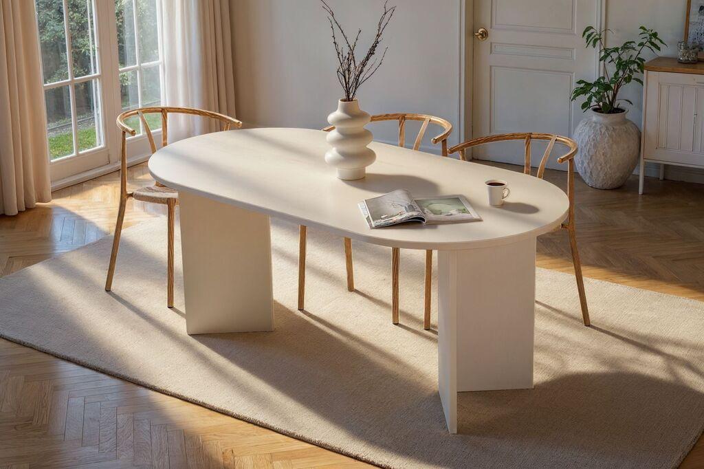 Nordure Trpezarijski sto Sablin, 180x75x89,5 cm, Bijela