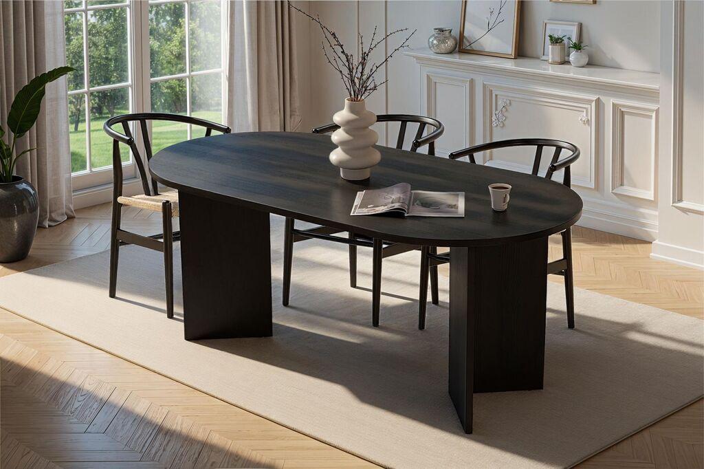 Nordure Trpezarijski sto Sablin, 180x75x89,5 cm, Crni