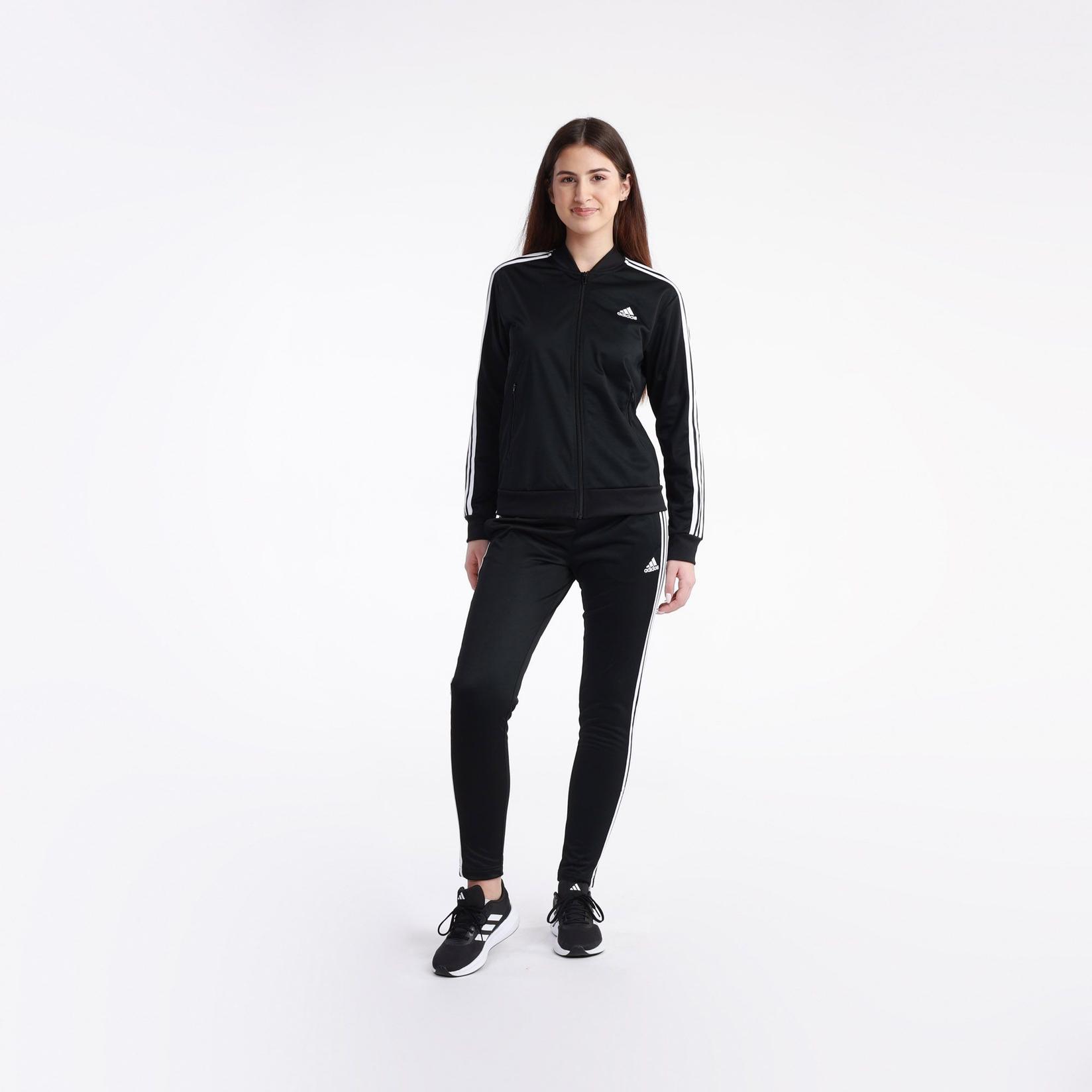 ADIDAS Ženski komplet trenerke s 3 pruge, crne boje