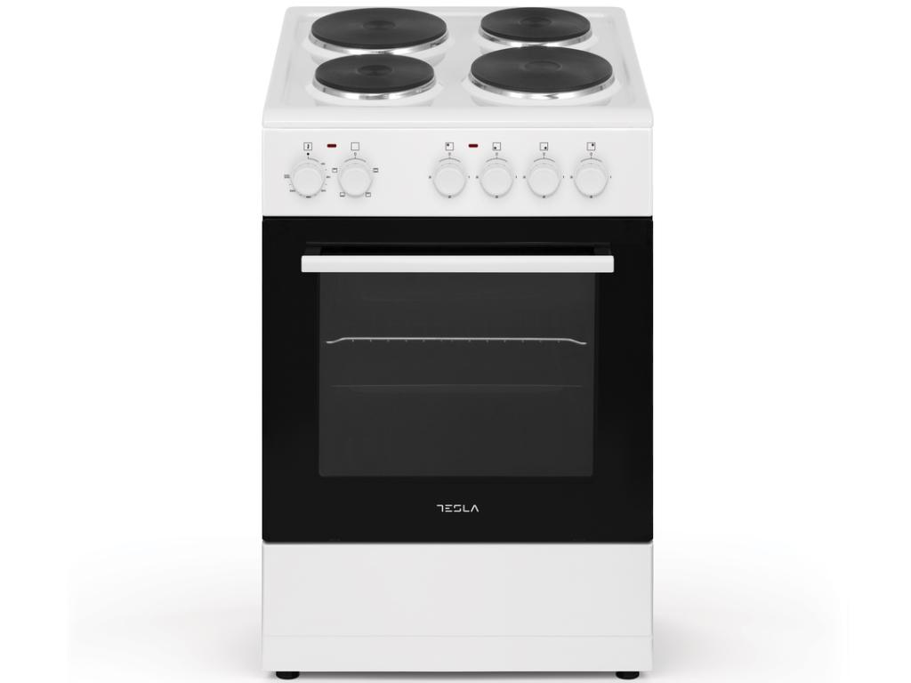 Tesla CS5400SW Električni šporet, 4 ringle, 48l, A, 50x50x83cm, Bijeli