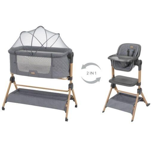 Kikka Boo 2U1 Sleat Me Kolijevka+Hranilica Grey