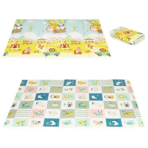 Eco Toys Edukativna Podloga Za Igru Sa Dva Lica Animals Sklopiva Sa Torbom Ecotoys