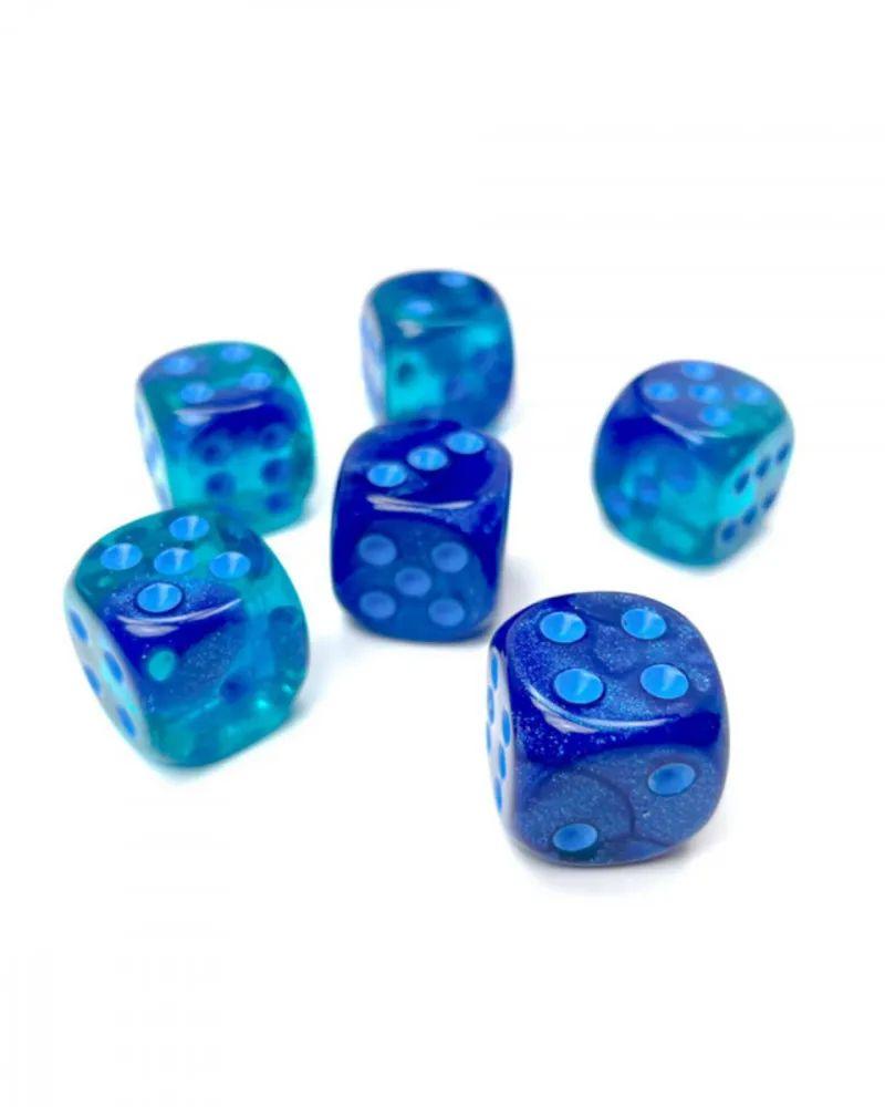 Kockice Chessex - Gemini - Luminary - Blue-Blue & Light Blue - Dice Block 16Mm (