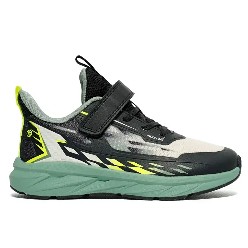 364 Degrees Dječačke patike za trčanje, crno-zelene