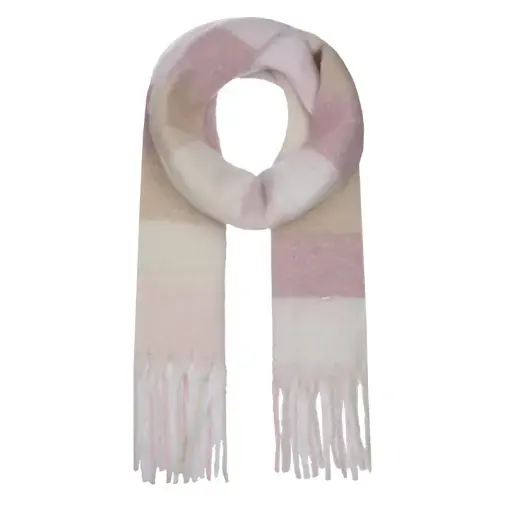Luhta ženski šal Naanjoki, ružičasto-bijele boje