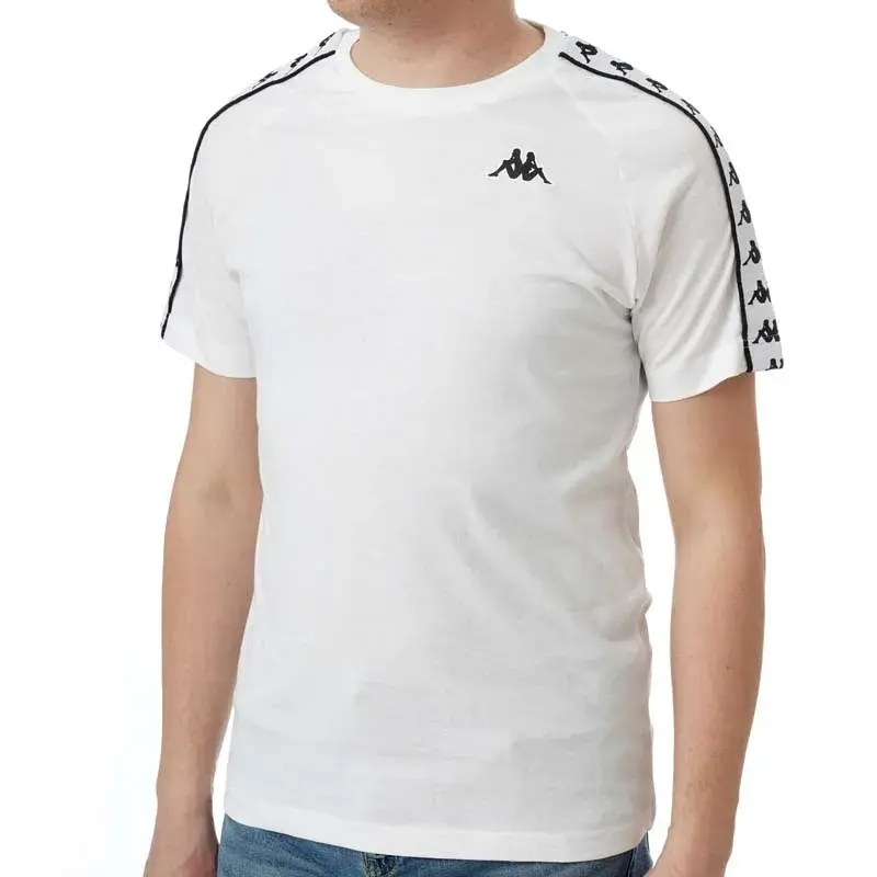 Muška majica kratkih rukava Kappa 222 Banda Coen Slim Fit, bijela