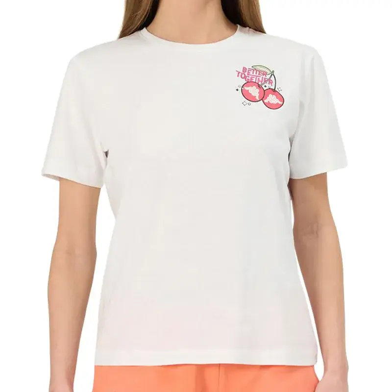 Ženska Kappa majica kratkih rukava s logom Gertu, bijela