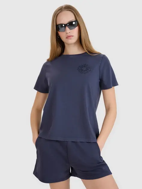 4F Ženska majica kratkih rukava, tamnoplava