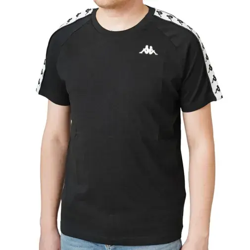 Muška majica kratkih rukava Kappa 222 Banda Coen Slim, crna