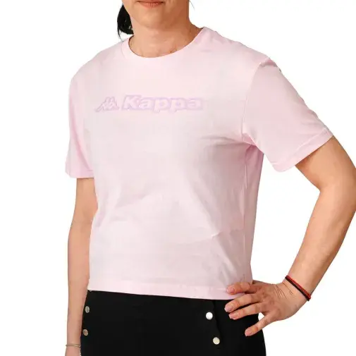 Ženska majica kratkih rukava Kappa Logo Frega, roze