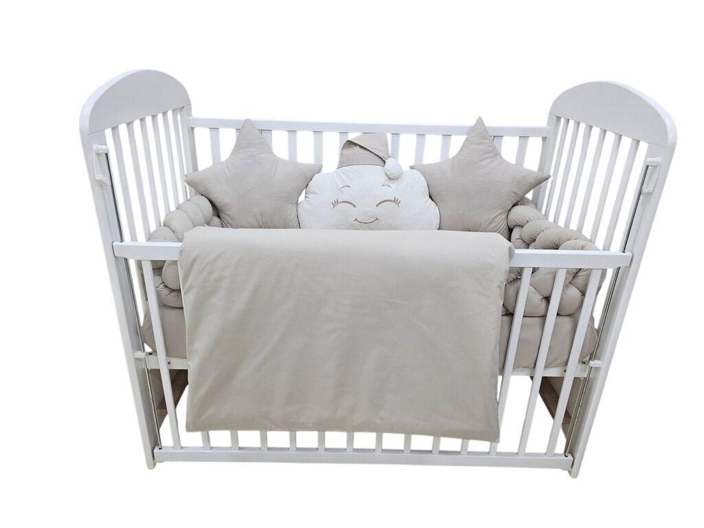 Fim Baby Posteljina Punjena " Pletenica" Jednobojna, Bež