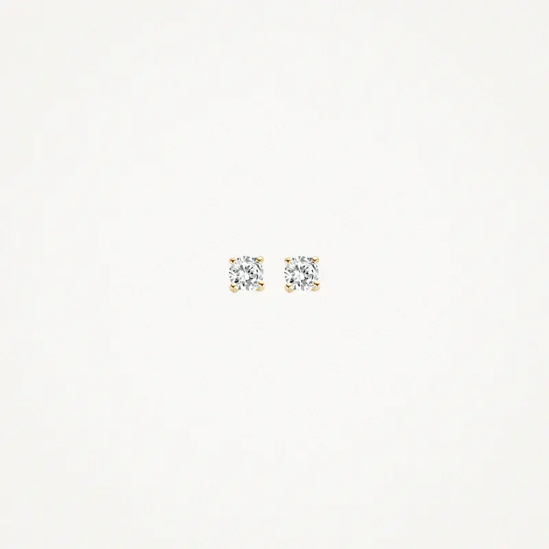 Blush minđuše 7128YZI - 14kt žuto zlato sa cirkonom