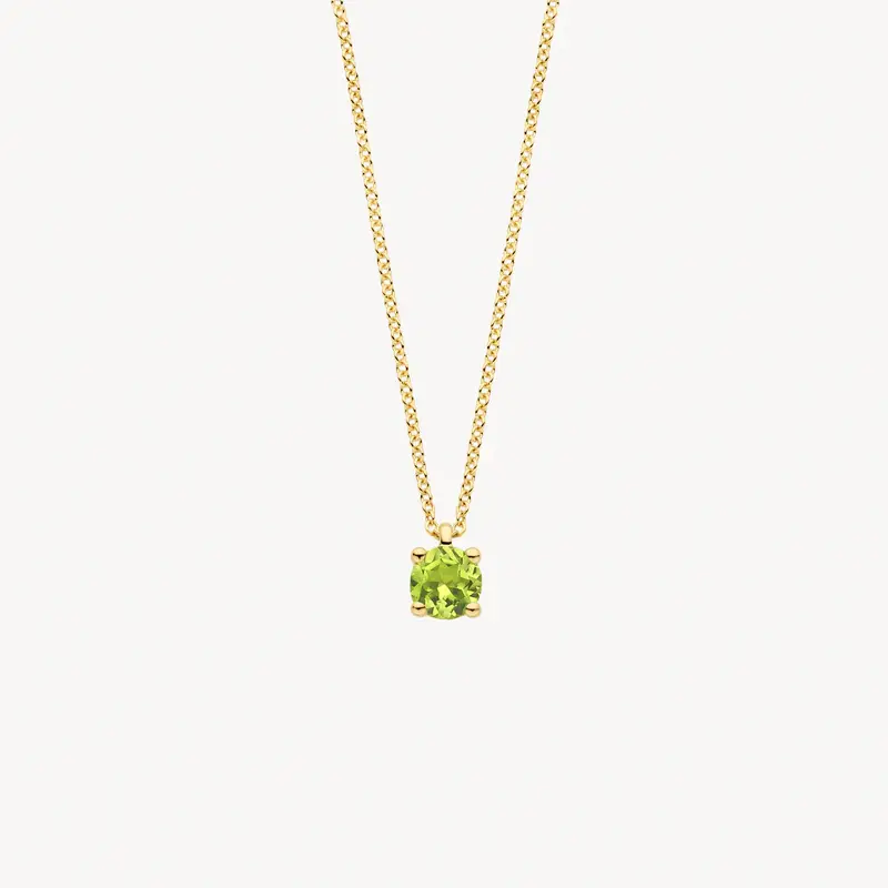 Blush ogrlica 3200YGP 14kt  žuto zlato i zeleni peridot