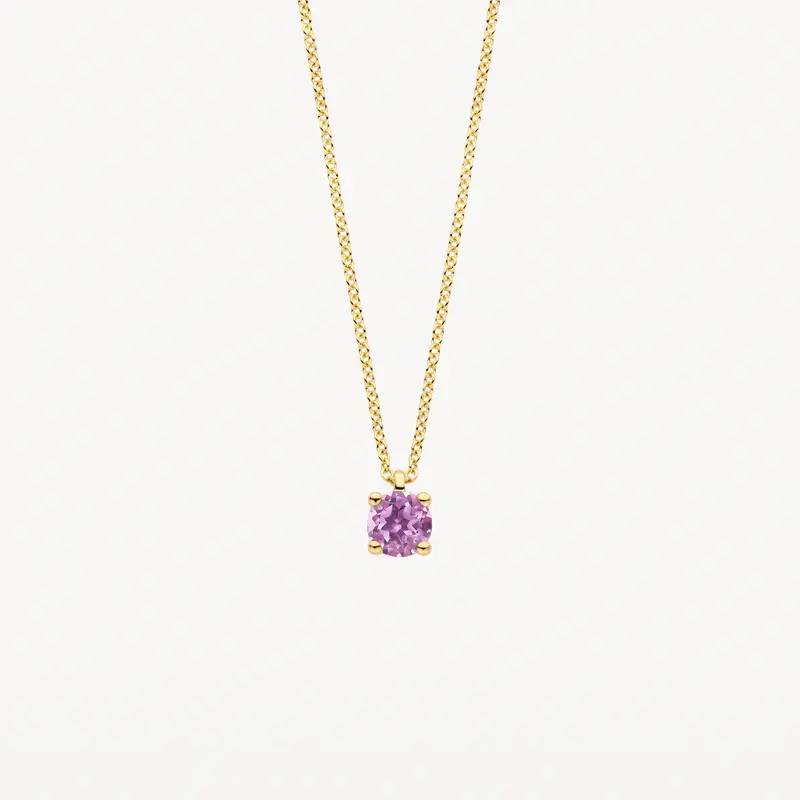 Blush ogrlica 3200YPA 14kt  žuto zlato i rozi ametist